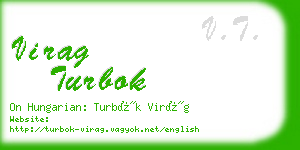 virag turbok business card